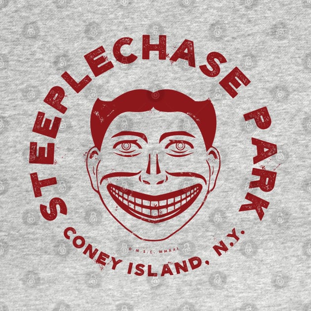 Steeplechase Park, Coney Island (Red) by deadmansupplyco